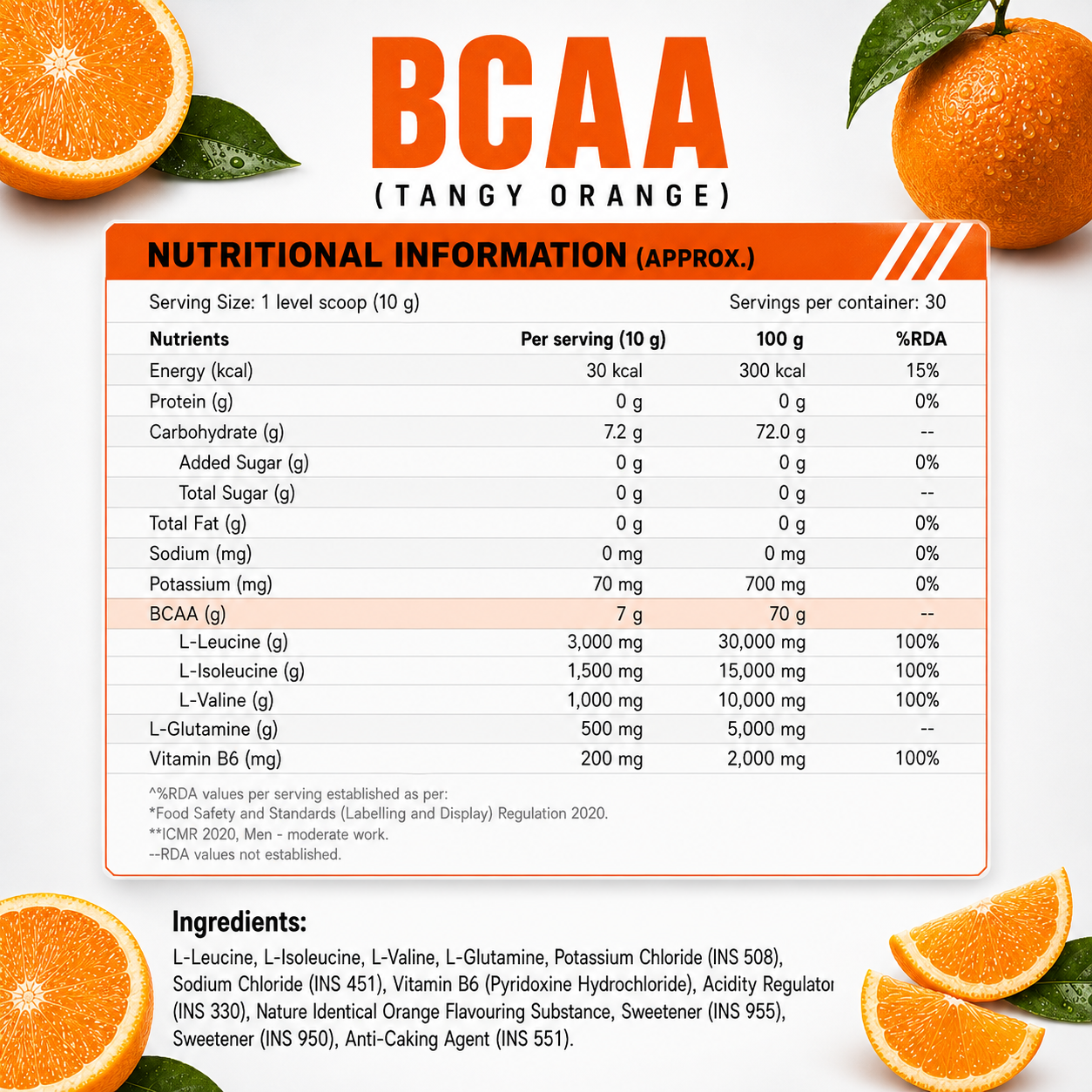 EVRYDAY BCAA 2:1:1 - Tangy Orange