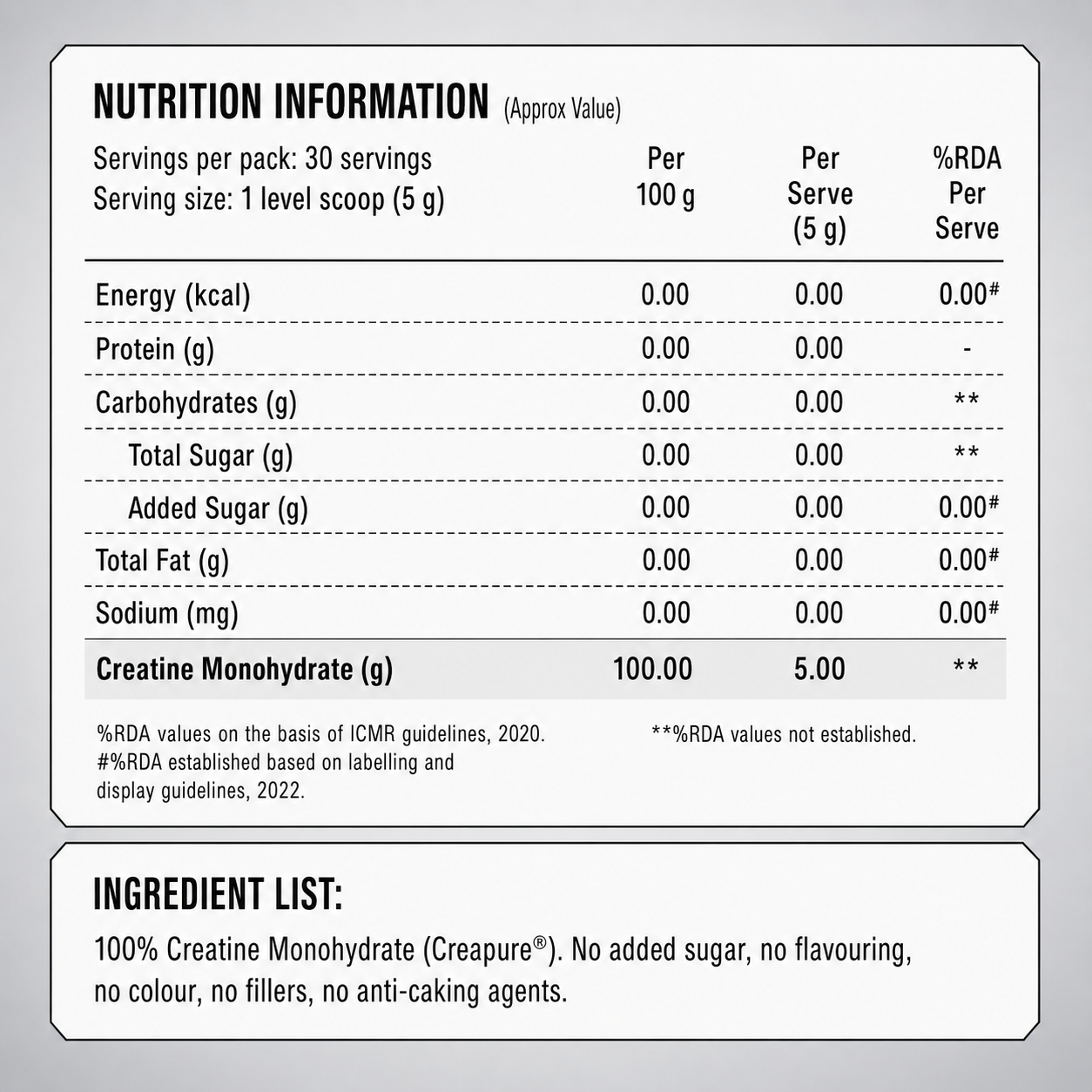 EVRYDAY Creatine Monohydrate (CreaPure®) - Unflavoured