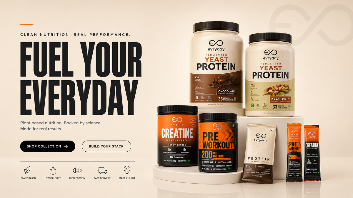 EVRYDAY protein, pre workout and BCAA range