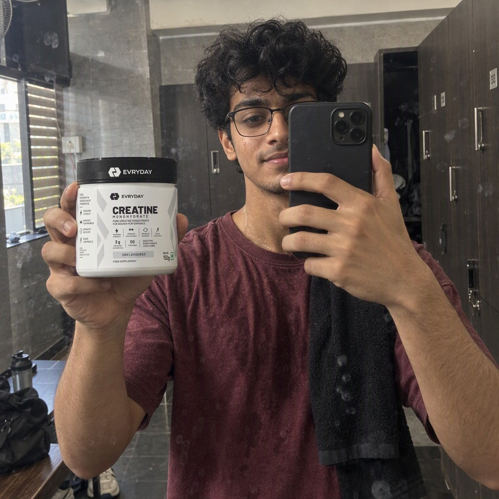 Gym selfie with EVRYDAY Creatine Monohydrate - Unflavoured