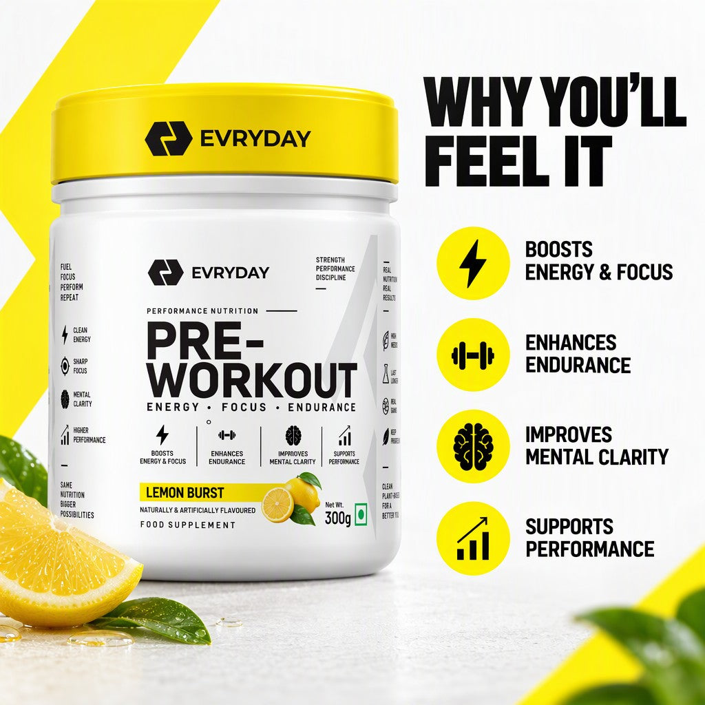 EVRYDAY Pre-Workout - Lemon Burst benefits