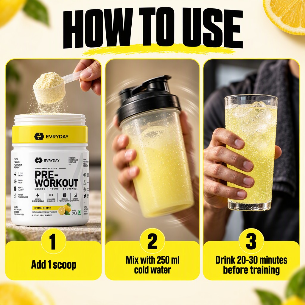 How to use EVRYDAY Pre-Workout - Lemon Burst