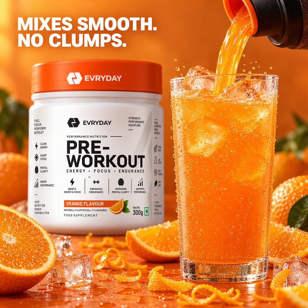 EVRYDAY Pre-Workout - Orange mixed smooth