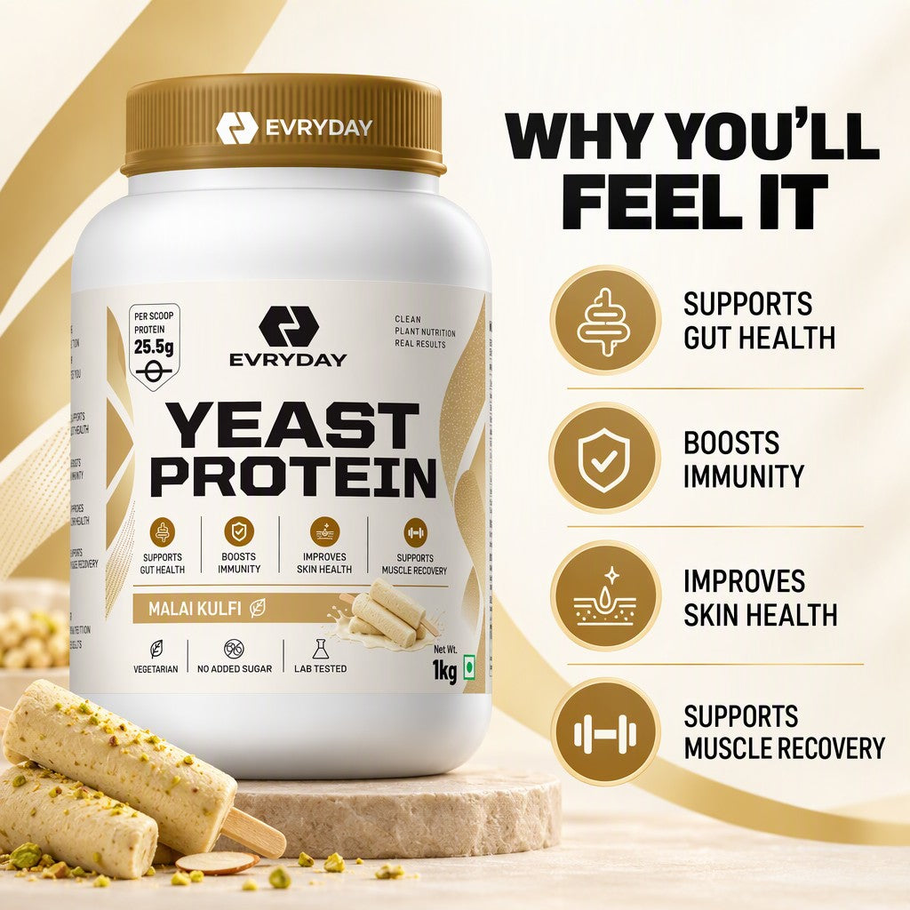 EVRYDAY Fermented Yeast Protein - Malai Kulfi benefits