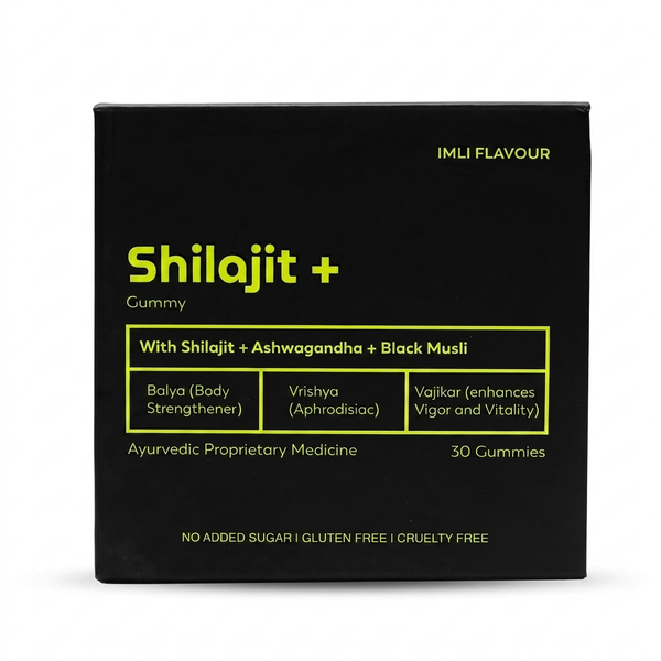 The Ogummy Shilajit+ Gummies | AYUSH Approved | Shilajit, Ashwagandha & Black Musli | Imli Flavour | 30 Gummies